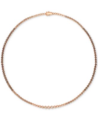Le Vian - Chocolate Ombr&eacute; Diamond 18" Tennis Necklace (5-1/2 ct. t.w.) in 14k Rose Gold