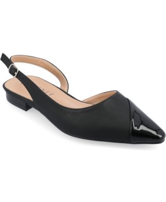 Journee Collection - Collection Women's Daphnne Slingback Pointed Cap Toe Flats