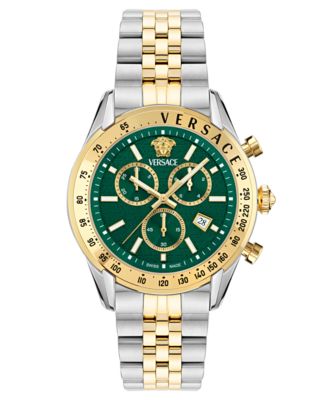 Versace - Men's Swiss Chronograph Two-Tone Stainless Steel Bracelet Watch 44mm