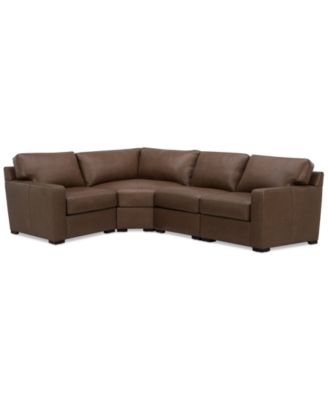 Furniture - Radley 4-Pc. Leather Wedge 85" x 113" Sectional
