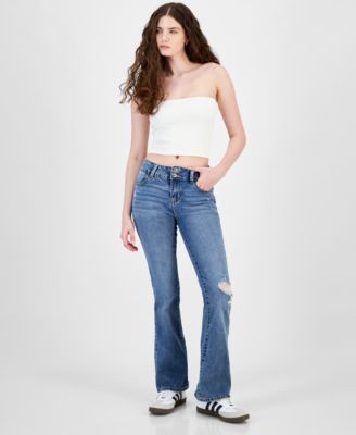 Celebrity Pink - Juniors' Mid-Rise Distress Bootcut Jeans