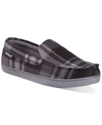 Isotoner - Men's Plaid Fleece Cameron Moccasin Slippers