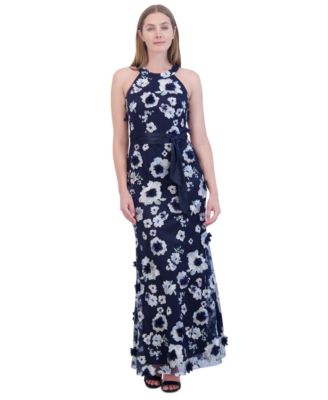 Eliza J - Women's Embroidered-Floral Sleeveless Gown