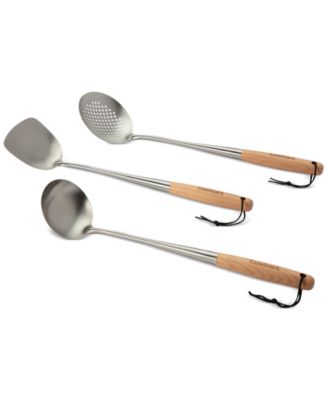 Cuisinart - Outdoor Stainless Steel 3-Pc Wok Tool Set