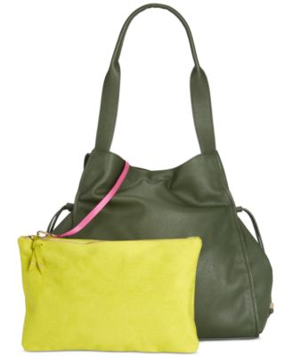 On 34th - Jyyll Large Solid Tote with Removable Pouch
