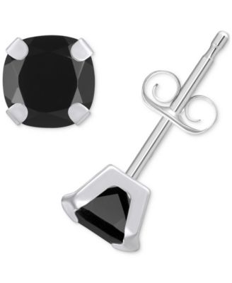 Macy's - Onyx Solitaire Four Prong Stud Earrings in 14k Gold
