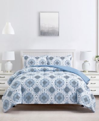 Sunham - Willoughby 3-Pc. Reversible Comforter Set, Full/Queen