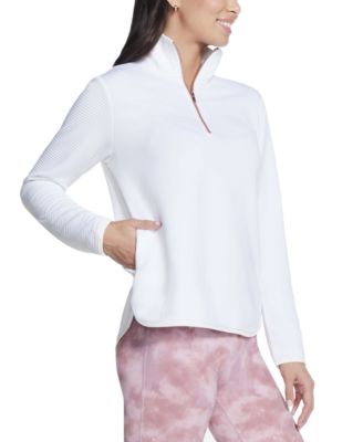 Skechers - Women's Ottoman-Rib Quarter-Zip Top