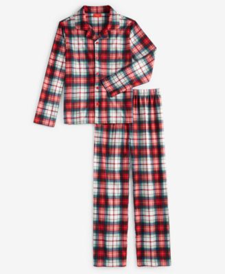 Holiday Lane - Little & Big Kids 2-Pc. Cotton Winterton Plaid Pajamas Set
