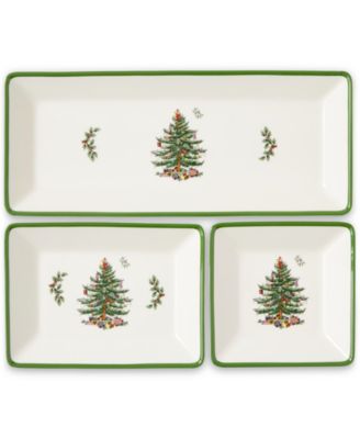 Spode - Christmas Tree Traditional 3-Pc. Nesting Tray