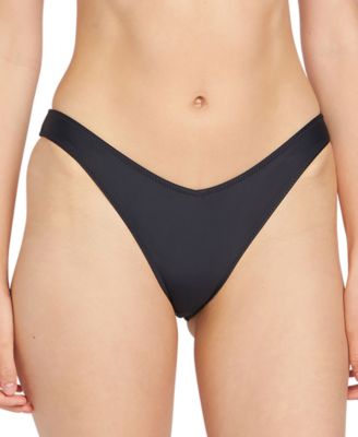 Volcom - Juniors' Simply Solid V-Waist Bikini Bottoms