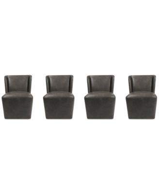Furniture - Seham 4-Pc. Faux Leather Dining Chair Set