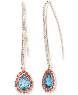 Emily in Paris - Gold-Tone Pav&eacute; & Color Crystal Threader Earrings
