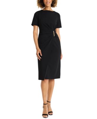 Maggy London - Women's Chain-Trim Short-Sleeve Dress