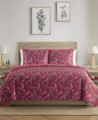 Evergreen Ivy - Gloria Charmeuse 3-Pc. Quilt Set, King