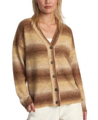 RVCA - Juniors' Here We Are Cardigan Long-Sleeve Sweater