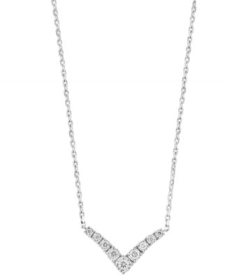 EFFY Collection - Diamond Chevron 18" Necklace (1/4 ct. t.w.) in Sterling Silver
