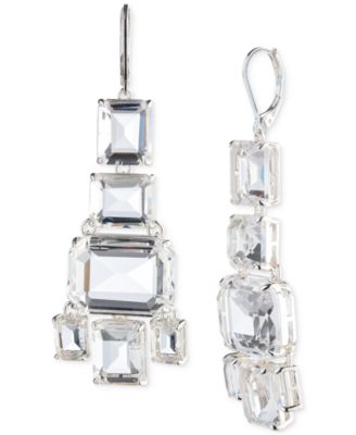 Lauren Ralph Lauren - Silver-Tone Crystal Chandelier Earrings