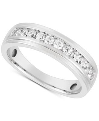 Grown With Love - Men's Lab Grown Diamond Channel Set Band (1/2 ct. t.w.) in 10k White Gold