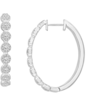 Wrapped in Love - Diamond Hoop Earrings (1 ct. t.w.) in 14k White Gold