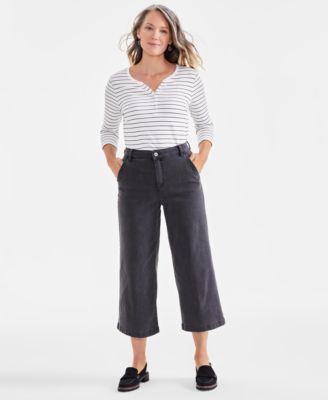 Style & Co - Women's High-Rise Wide-Leg Crop Jeans