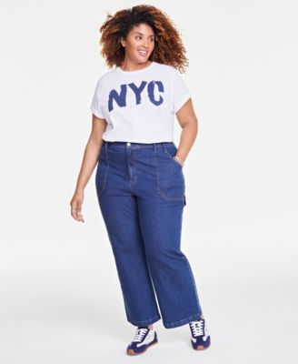 On 34th - Trendy Plus High-Rise Carpenter Jeans