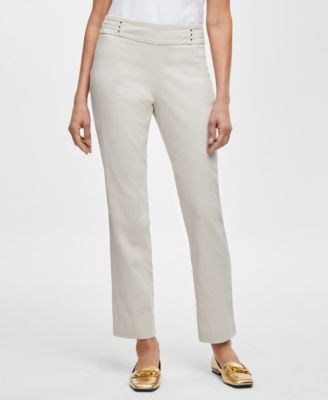 JM Collection - Women's Studded-Rivet Ankle Pants
