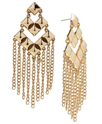 I.N.C. International Concepts - Gold-Tone Shaky Chain Statement Earrings