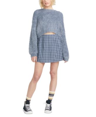Volcom - Juniors' Haute Embers A-Line Side-Zip Mini Skirt