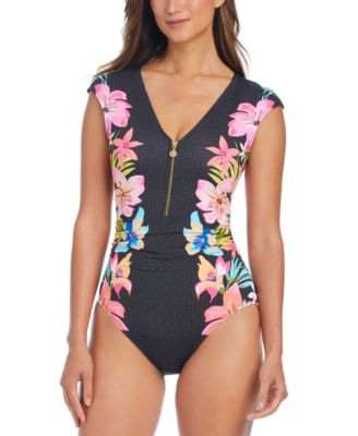 Bleu by Rod Beattie - Women's Cap-Sleeve One-Piece Swimsuit