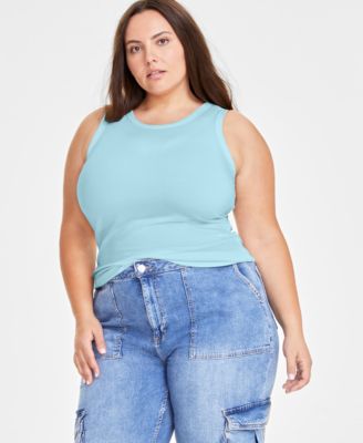 On 34th - Women's Ribbed High-Neck Tank Top, Created for Macy's