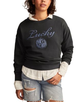 Lucky Brand - Women's Logo Print Crewneck Sweatshirt