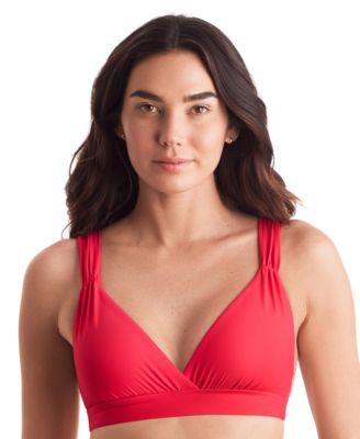 Mimi Flamingo - Women's Emory Shirred-Strap Bikini Top
