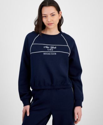 Hippie Rose - Juniors' Graphic Raglan-Sleeve Crewneck Top