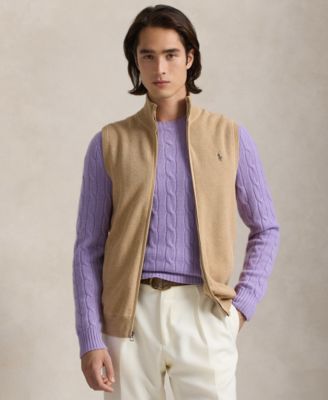 Polo Ralph Lauren - Men's Mesh-Knit Cotton Full-Zip Sweater Vest