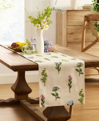 Elrene - Nellie Embroidered Fabric Runner, 14" x 72"