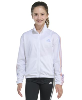 adidas - Big Girls Long-Sleeve 3-Stripe Printed Track Jacket