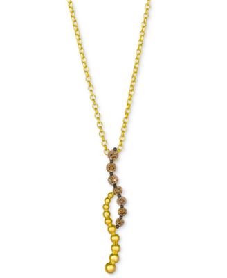 Le Vian - Chocolatier&reg; Chocolate Diamond&reg; (3/8 ct. t.w.) Linear Pendant 19" Necklace in 14k Honey Gold