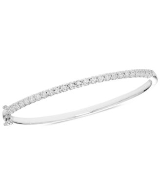Macy's - Diamond Line Bangle Bracelet (1/4 ct. t.w.) in Sterling Silver