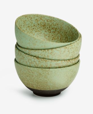 Oake - Olive Stoneware Cereal Bowls, Set of 4