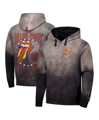 Sportiqe - Men's and Women's Gray Rolling Stones x New York Knicks Collab Pullover Hoodie