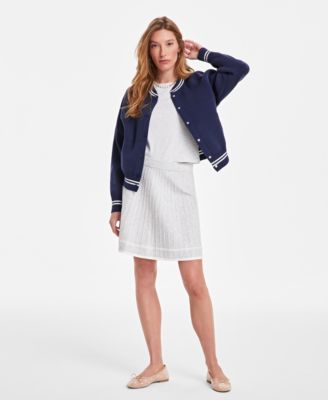 On 34th - Women's Tipped Flare Sweater Skirt