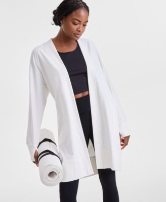 ID Ideology - Women's Comfort Flow Ribbed Knit Open Cardigan