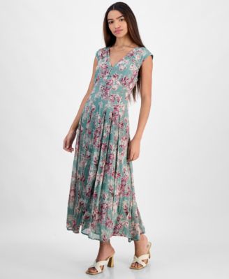 Lucky Brand - Women's Pleated Button Down Midi Dress