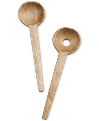Oake - Wooden 2 Piece Salad Server Set