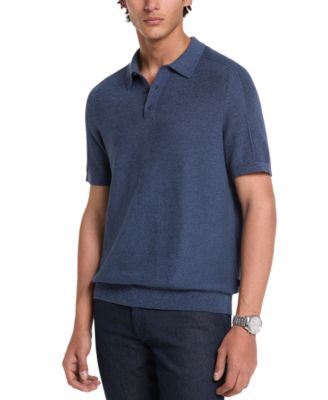 Michael Kors - Men's Short Sleeve Textured Mouline Polo Shirt