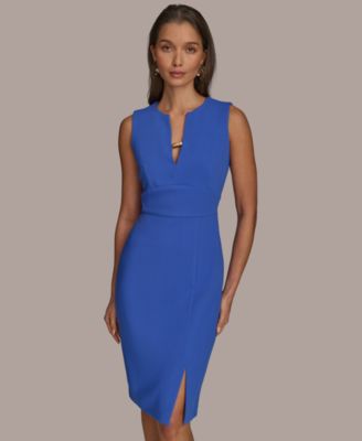 Donna Karan New York - Women's Sleeveless Slit Sheath Dress