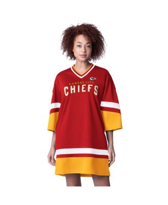 Starter - Women's Red Kansas City Chiefs Slap Shot 3/4 Sleeve Sneaker Dress