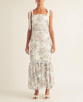AROSE STUDIO, INC - Women's Madison Floral-Lace Midi Dress