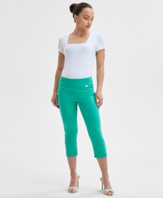 I.N.C. International Concepts - Women's Tummy-Control Pull-On Capri Pants, Regular & Petite, Created for Macy's